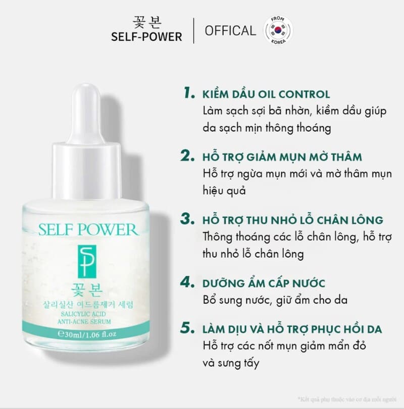 Serum hỗ trợ da mụn giảm thâm