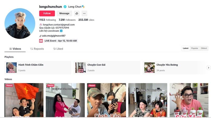 Long Chun – Idol của Gen Z chính hiệu