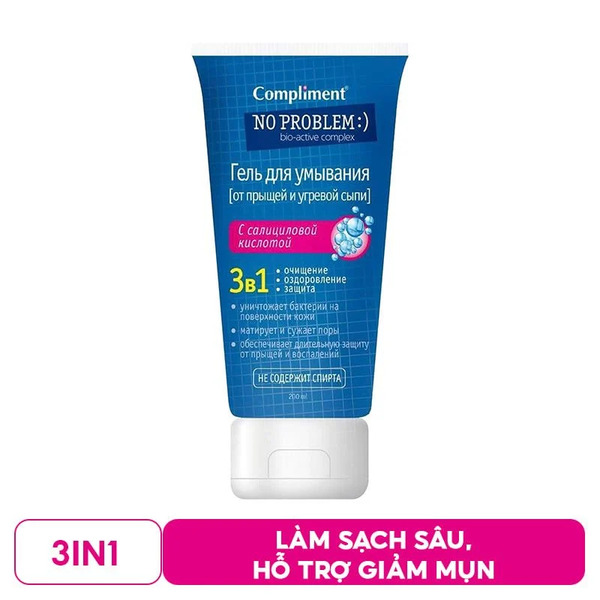 Sữa rửa mặt cho da nhờn cho nam Compliment 3IN1